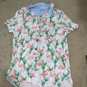 Flamingo Button Up